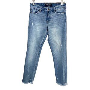 Liverpool Los Angeles Mid Rise Distressed Fray Hem Designer‎ Jeans Size 2/26